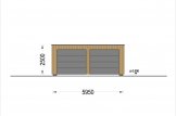 Garaje de madera doble de techo plano SILVIA DUO F (34 mm + revestimiento), 6x6 m, 36 m² specification 2