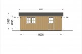 Garaje de madera LORA (estructura de madera), 4x6 m, 24 m² specification 3