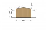 Garaje de madera LORA (estructura de madera), 4x6 m, 24 m² specification 4