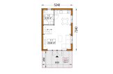 Casa de madera para vivir ALINA RV (Aislada PLUS, 44 mm + revestimiento), 46 m² specification 1