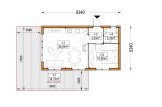Casa de madera para vivir MILANA RV (Aislada PLUS, 44 mm + revestimiento), 41 m² specification 2