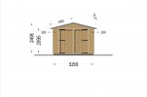 Garaje de madera LORA (estructura de madera), 3.2x5.2 m, 16.6 m² specification 2