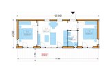 Casa de madera para vivir ADALINE RV (Aislada PLUS, 44 mm + revestimiento), 42 m² specification 1