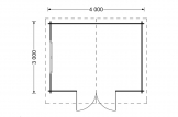 Caseta de jardín de madera RENNES (34 mm), 4x3 m, 12 m² specification 1
