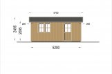 Garaje de madera LORA (estructura de madera), 3.2x5.2 m, 16.6 m² specification 3