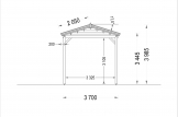 Cochera de madera para autocaravana, 3.7x7.2 m, 26 m² specification 4
