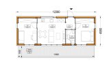 Casa prefabricada para vivir BELLA I PV (Aislada PLUS, 44 mm + revestimiento), 46 m² specification 1