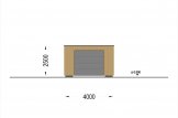 Garaje de madera de techo plano SILVIA F (34 mm + revestimiento), 4x6 m, 24 m² specification 2
