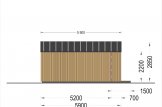 Caseta de jardín de madera PIA (estructura de madera), 5x5 m, 25 m² specification 5