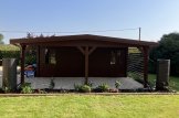 Cochera de madera 3x6 m con caseta (44 mm), 2x6 m customer 2