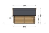 Garaje de madera MISSISSIPPI (44 mm), 5x6 m, 30 m² specification 3