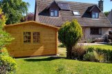 Cochera de madera 4x5 m con caseta (44 mm), 4x2.5 m customer 2