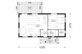 Casa prefabricada para vivir VERA PV (Aislada PLUS, 44 mm + revestimiento), 127 m² specification 1