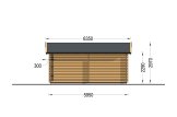 Garaje de madera doble ALTERNATIVE (44 mm), 6x6 m, 36 m² specification 4
