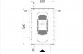 Garaje de madera LORA (estructura de madera), 3.2x5.2 m, 16.6 m² specification 1