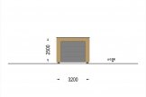 Garaje de madera de techo plano SILVIA F (34 mm + revestimiento), 3.2x5.2 m, 16.6 m² specification 2