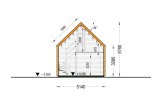 Casa de madera para vivir ALINA (Aislada, 34 mm + revestimiento), 46 m² specification 7