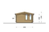 Caseta de jardín de madera DEVON (44 mm), 6x4 m, 24 m² specification 3