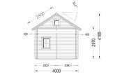 Caseta de madera habitable AVIGNON S (Aislada PLUS, 44+44 mm), 20 m² + 16 m² altillo specification 5