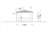 Cenador de madera FLORA (44 mm), 3x3 m, 9 m² specification 5