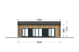 Casa de madera para vivir SELENE RV (Aislada PLUS, 44 mm + revestimiento), 54 m² specification 2