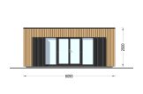 Oficina prefabricada de madera PREMIUM (34 mm + revestimiento), 5.95x3 m, 16 m² specification 2