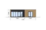Casa de madera prefabricada LUCIA 1 (44 mm + revestimiento), 40 m² specification 2