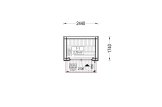 Sauna de exterior OKO (34 mm + revestimiento), 2.3x1.6 m, 2.7 m² specification 1