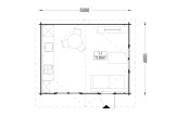 Caseta de jardín de madera DREUX (34 mm), 5x4 m, 18 m² specification 1
