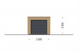 Garaje de madera de techo plano STELA F (estructura de madera), 3.2x5.2 m, 16.6 m² specification 2