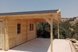 Garaje de madera double MULTI (44 mm) 6x6 m con cochera 3x6 m customer 1