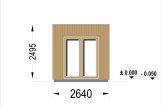 Sauna de exterior DELLA (34 mm + revestimiento), 2,6 x 2,6 m, 5 m² specification 5