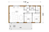 Casa prefabricada para vivir BELLA 2 PV (Aislada PLUS, 44 mm + revestimiento), 60 m² specification 1