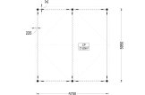 Cochera doble de madera CLASSIC DUO, 6x6 m, 36 m² specification 1