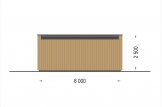 Garaje de madera de techo plano STELA F (estructura de madera), 6x6 m, 36 m² specification 4