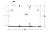 Garaje de madera CLASSIC DUO (44 mm), 6x9 m, 54 m² specification 1