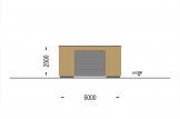 Garaje de madera de techo plano SILVIA F (34 mm + revestimiento), 5x6 m, 30 m² specification 2