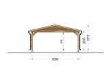 Cochera de madera CLASSIC, 5x5.7 m specification 2