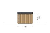 Sauna de exterior SERENE (34 mm + revestimiento), 3.3x2.5 m, 4.95 m² specification 4