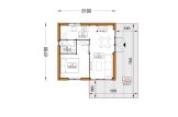 Casa de madera para vivir SELIA RV (Aislada PLUS, 44 mm + revestimiento), 44 m² specification 1
