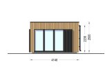 Oficina prefabricada de madera PREMIUM (34 mm + revestimiento), 5x4 m, 18 m² specification 3