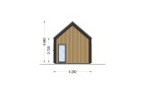 Casa de madera para vivir ADALINE RV (Aislada PLUS, 44 mm + revestimiento), 42 m² specification 5