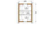 Casa prefabricada para vivir KARINA PV (Aislada PLUS, 44 mm + revestimiento), 46 m² specification 2