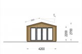 Caseta de jardín de madera PIA (estructura de madera), 4x3 m, 12 m² specification 2