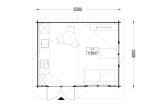 Caseta de jardín de madera WISSOUS (34 mm), 5x4 m, 20 m² specification 1