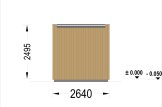 Sauna de exterior DELLA (34 mm + revestimiento), 2,6 x 2,6 m, 5 m² specification 3