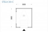 Garaje de madera de techo plano SILVIA F (34 mm + revestimiento), 5x6 m, 30 m² specification 1