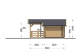 Caseta de madera de jardín ISLA (34 mm), 6x5 m, 18 m² + 7 m² porche specification 5
