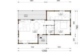 Casa de madera para vivir ADELE S (Aislada, 44+44 mm), 60 m² specification 1