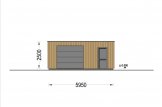 Garaje de madera con caseta SILVIA F PLUS (34 mm + revestimiento), 6x6 m, 36 m² specification 2